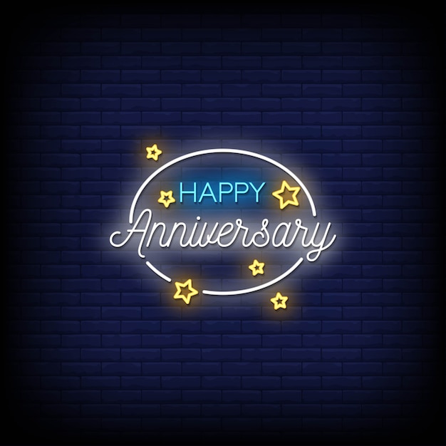 Texte De Style D Enseignes Au Neon Joyeux Anniversaire Vecteur Premium Texte De Style D Enseignes Au Neon Joyeux Anniversaire Vecteur Premium