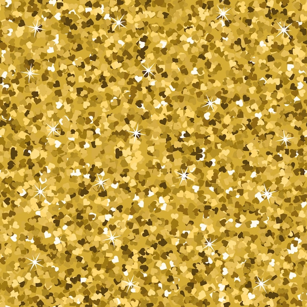 Texture transparente de paillettes d'or jaune Vecteur Premium