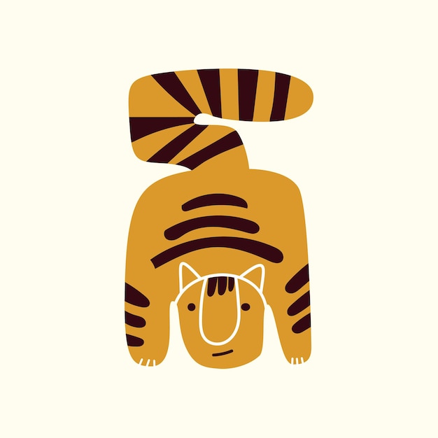 Tigre Abstrait Simple Pour Le Mod le De Carte  De Voeux  Ou 