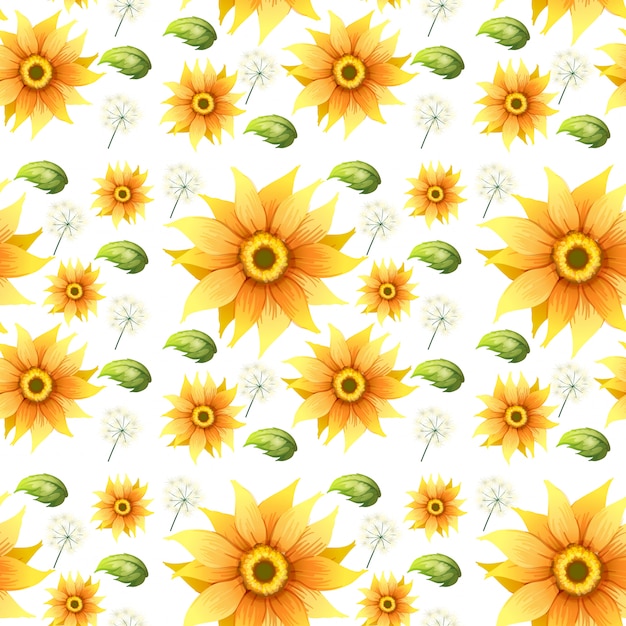 Tournesol sur fond transparent Vecteur gratuit