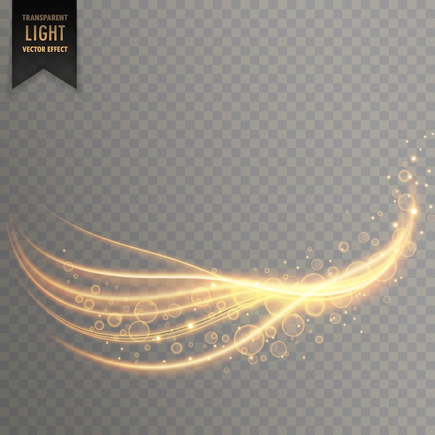 Traînée de lumière avec effet miroitant Vecteur gratuit