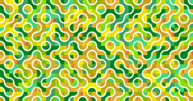 Transparente motif géométrique vert et jaune. Vecteur Premium