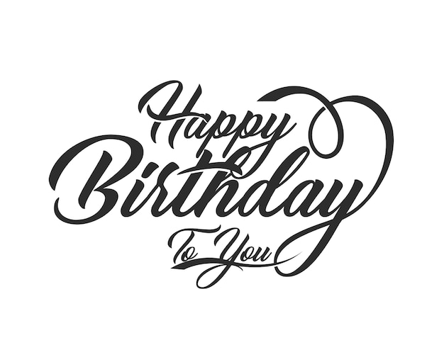 Typographie Joyeux Anniversaire Vecteur Premium