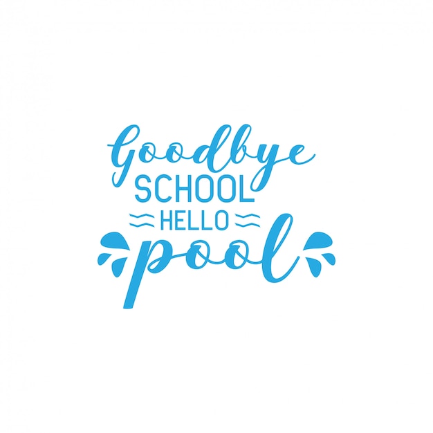 Typographie De Lettrage De Citation De L Ecole Vecteur Premium