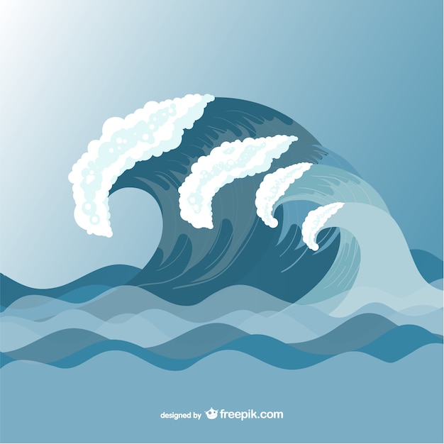  Vagues  de  la mer  de  mod le de  dessin  vectoriel 