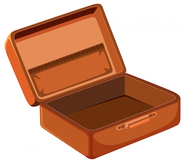 Valise vide sur fond blanc Vecteur gratuit