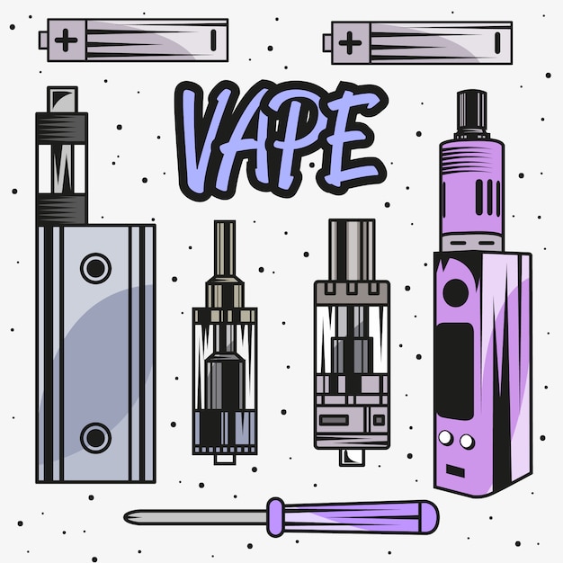 Vape cigarette électronique Vecteur Premium
