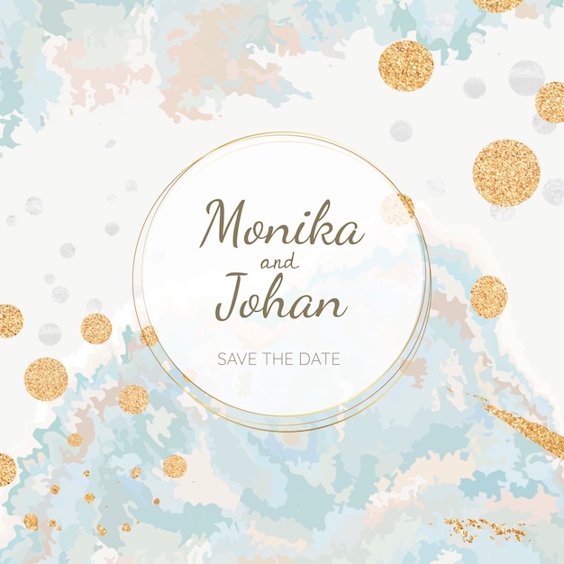 Vecteur de carte invitation mariage pastel Vecteur gratuit