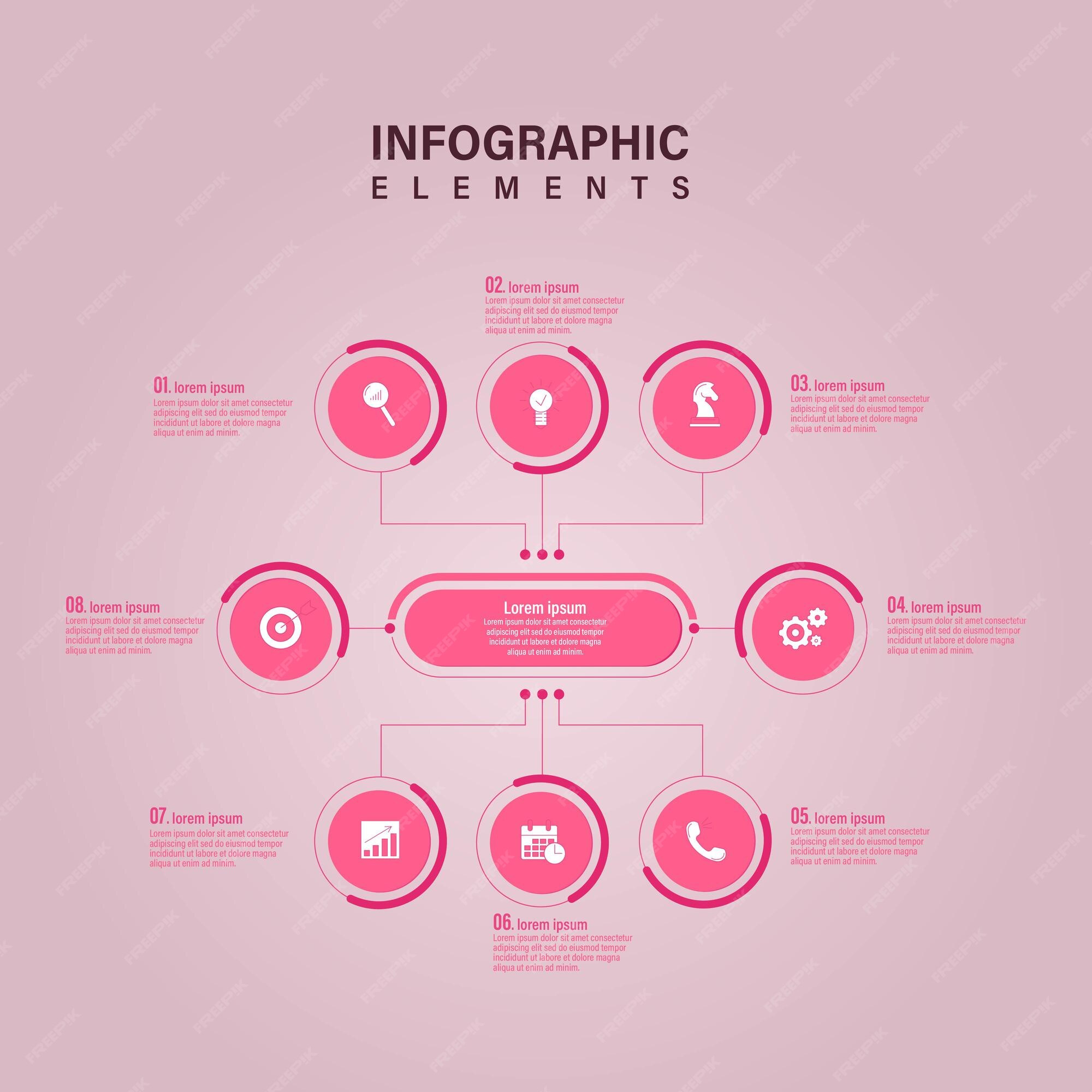 Le Vecteur De Conception Infographique Des éléments Peut être Utilisé Pour Le Marketing D 7783