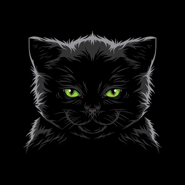 Vecteur D Illustration De Visage De Chat Cool Vecteur Premium