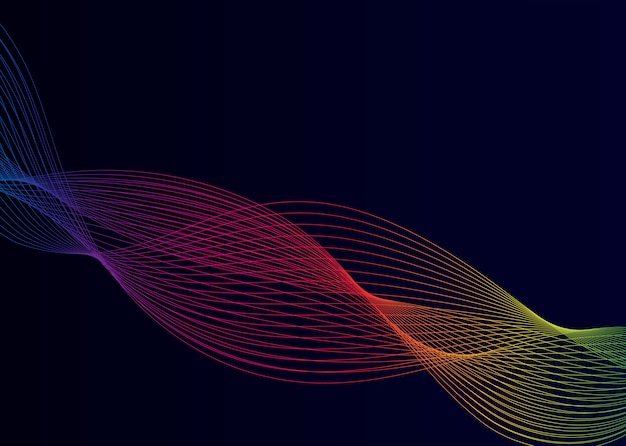 Vecteur de motif d'onde dynamique de visualisation de données Vecteur gratuit