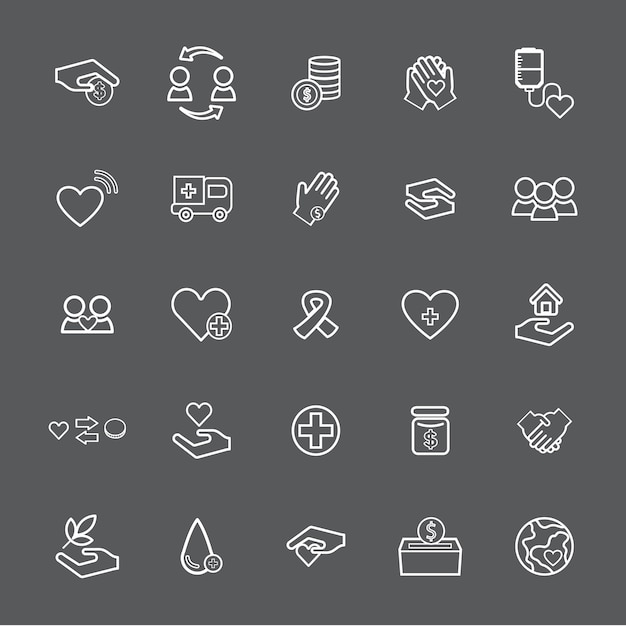 Vector ui illustration santé donation concept de charité Vecteur gratuit