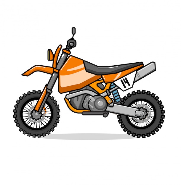 Vélo de motocross Vecteur Premium