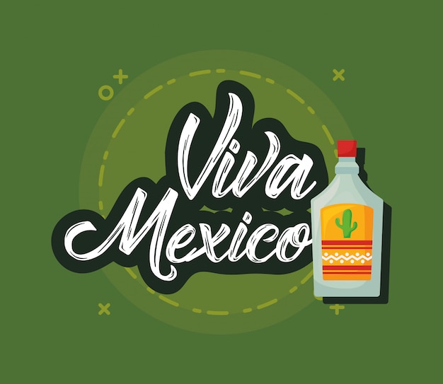 Viva mexico Vecteur Premium