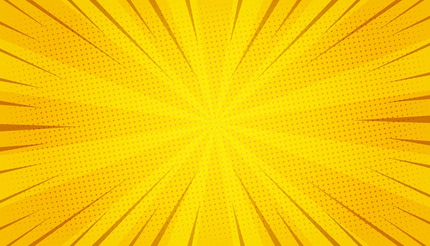 Zoom Comique Jaune Abstrait Vecteur gratuit