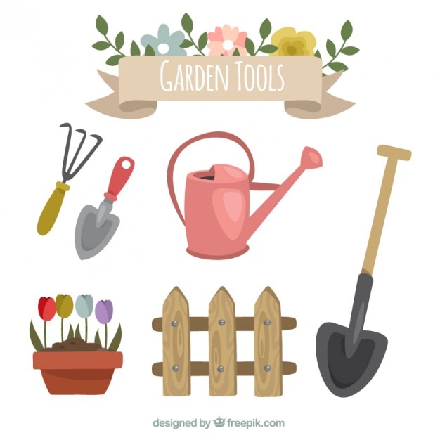 cartoon images garden tools