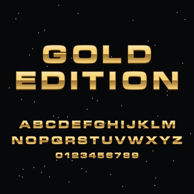 Download Alfabeto 3d letras de oro vector premium | Vector Premium