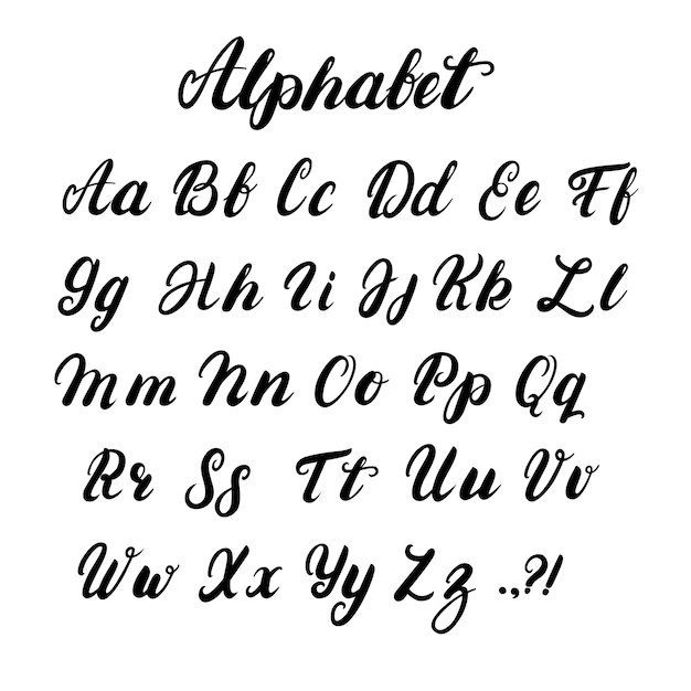 Abecedario En Letra Cursiva Mayúscula Y Minúscula - Get Alfabeto Espa