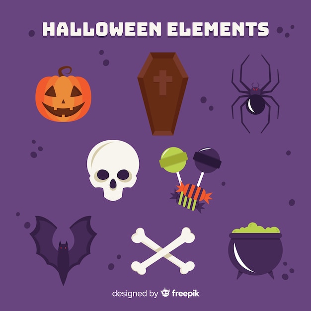 Animales De Miedo Y Cosas Malvadas Para Halloween Vector Gratis