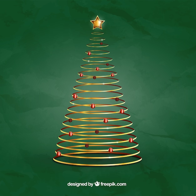 Árbol de navidad espiral Vector Premium