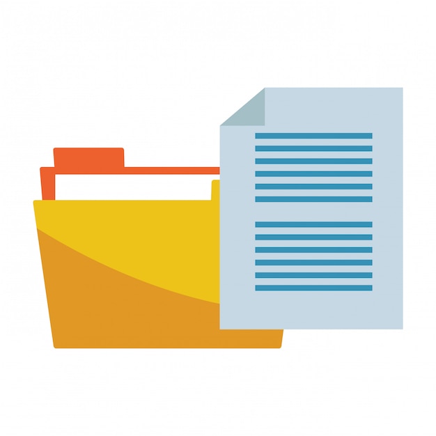 Archivo de documentos icono aislado | Vector Premium