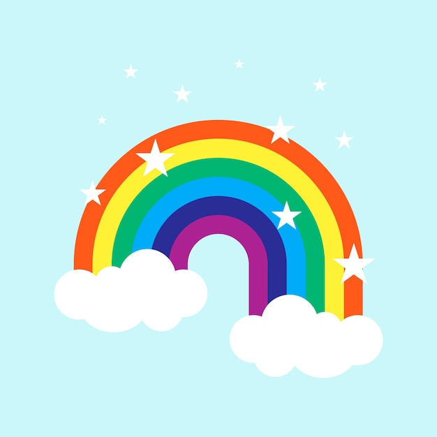 Arco Iris De Estilo Plano Vector Gratis