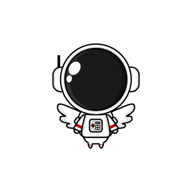 Astronauta De Dibujos Animados Lindo Kawai Vector Premium