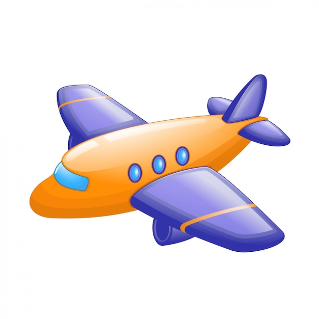 Avión de pasajeros de dibujos animados lindo | Vector Premium