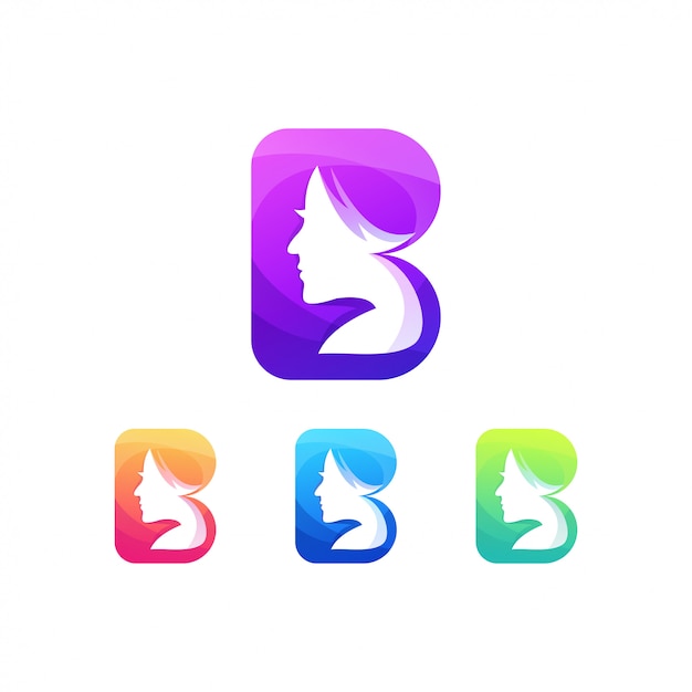 B Belleza Carta Logo Lujo | Vector Premium