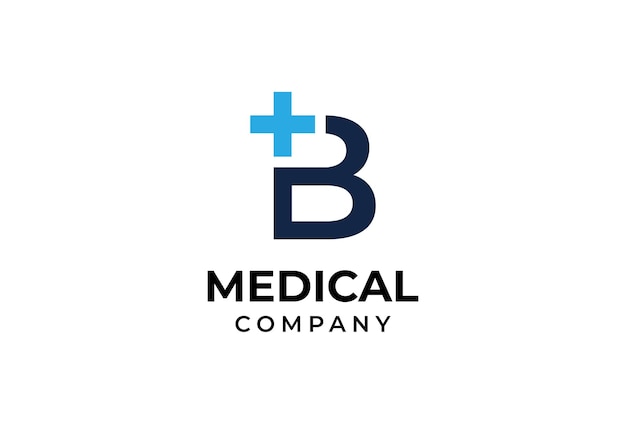 B Medical Logo Letra B Con Cruz Icono Combinación Vector Ilustración ...