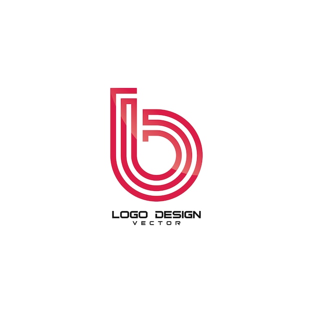 B Symbol Logo Line Logo Template | Vector Premium