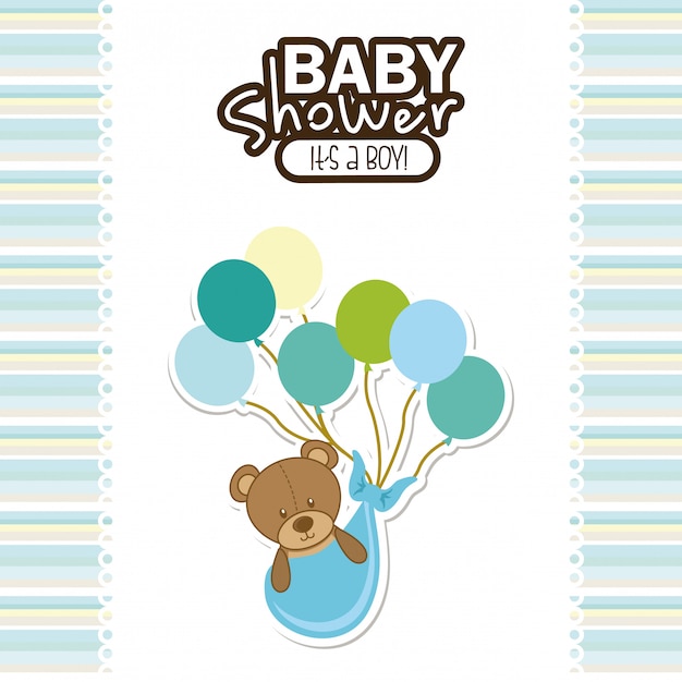 Baby shower vector gratuito
