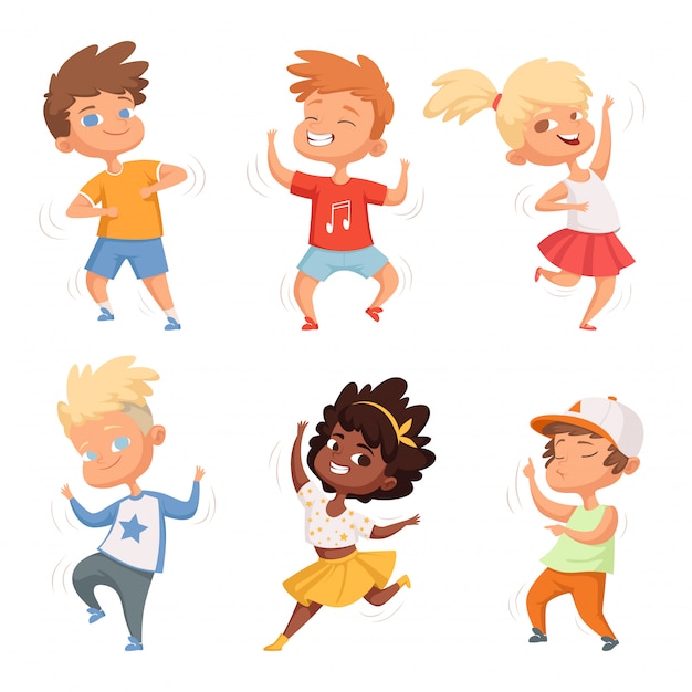 Baile infantil masculino y femenino | Vector Premium