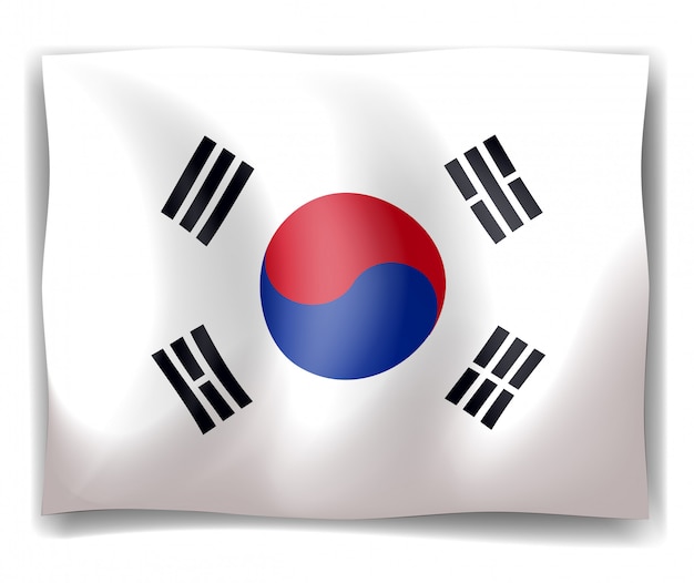 Bandera de corea del sur | Vector Gratis