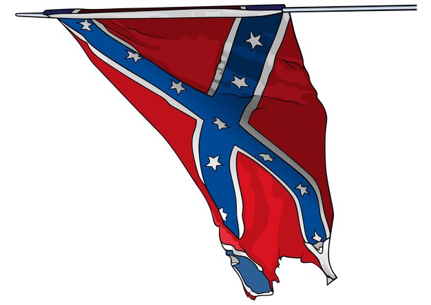 Bandera Del Ejército De Los Estados Confederados En Ee Uu Vector Premium 