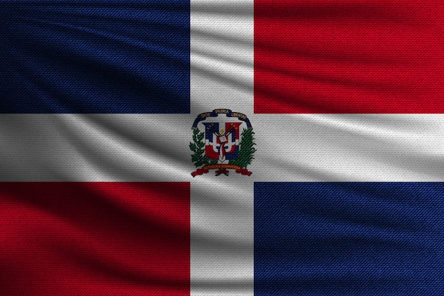 La Bandera Nacional De Dominicana. | Vector Premium