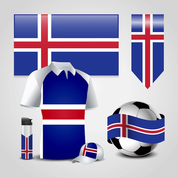 Bandera Del País De Islandia Vector Premium 7201