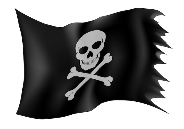 Bandera pirata ilustración vectorial | Vector Premium