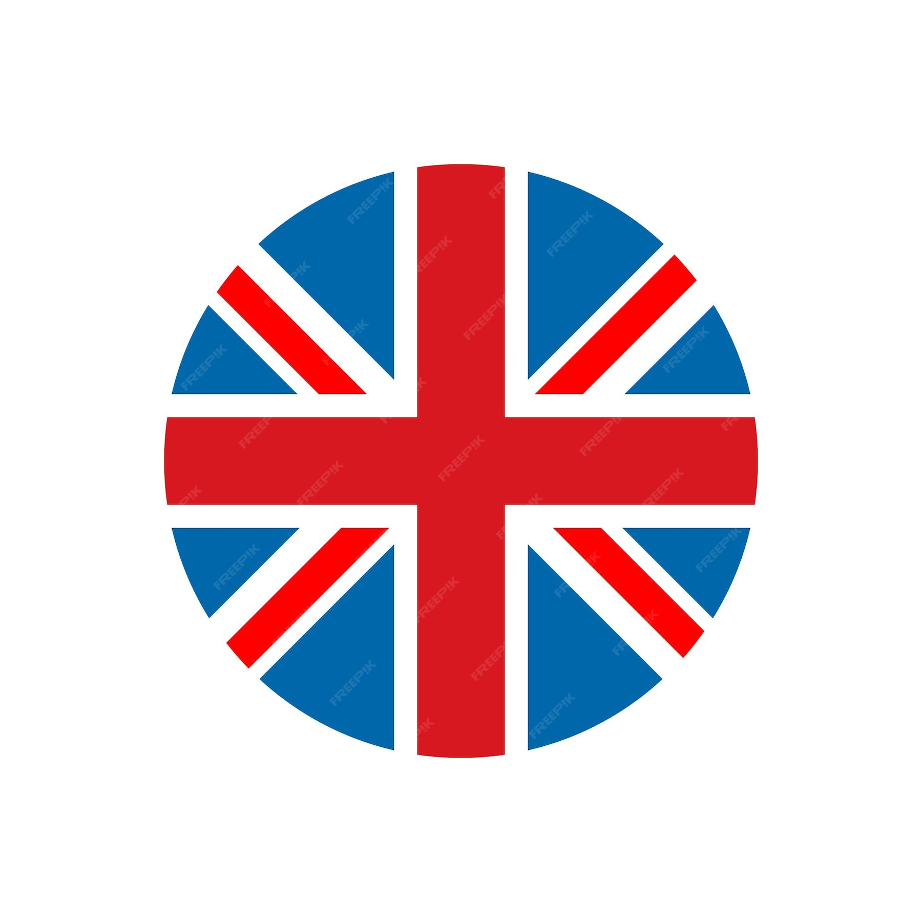 Bandera De Reino Unido Icono Redondo Icono De La Bandera Del Reino Unido Con Un Esquema De 2034