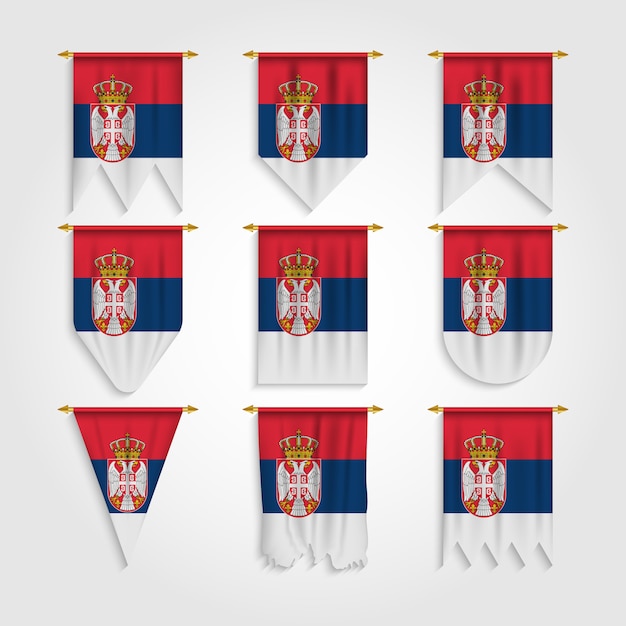 Bandera De Serbia Con Diferentes Formas Bandera De Serbia En Varias