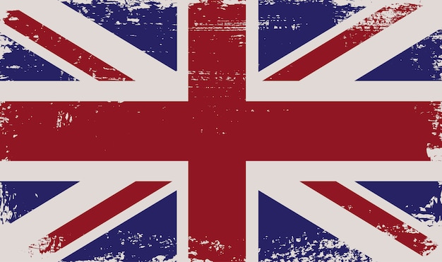 Bandera de uk grunge | Vector Premium