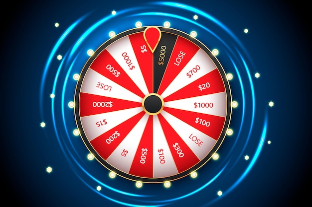 Banner De Rueda De Fortuna Giratoria De Casino Ruleta Jackpot Big Win Vector Premium