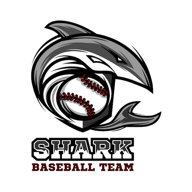 Download Baseball shark logo 01 | Vector Premium