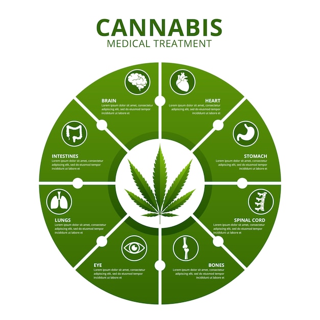 Beneficios Del Cannabis Para La Ilustración De Vector De Salud | Vector ...