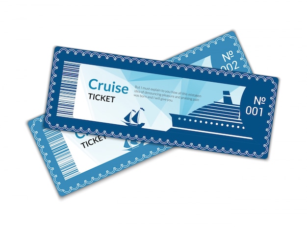 Billetes de crucero para buques | Vector Premium