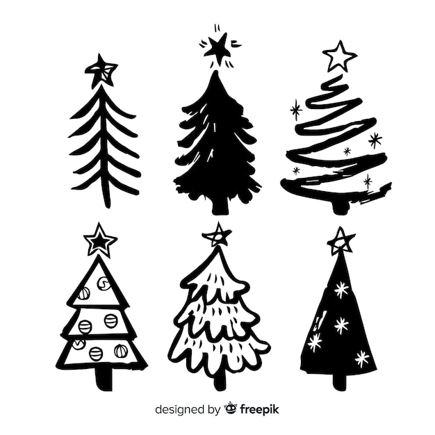 Vectores navideños: vectores de árboles de Navidad