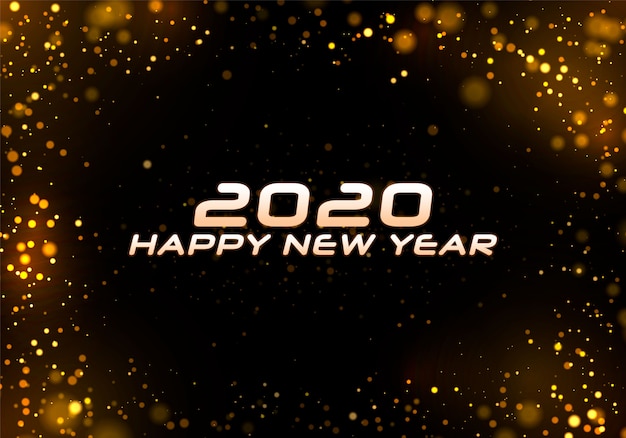 Bokeh sparkle navidad 2020 fondo. Vector Premium