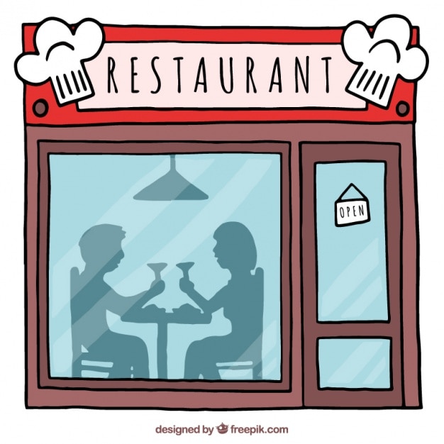 Bonito Restaurante Dibujado A Mano | Vector Gratis