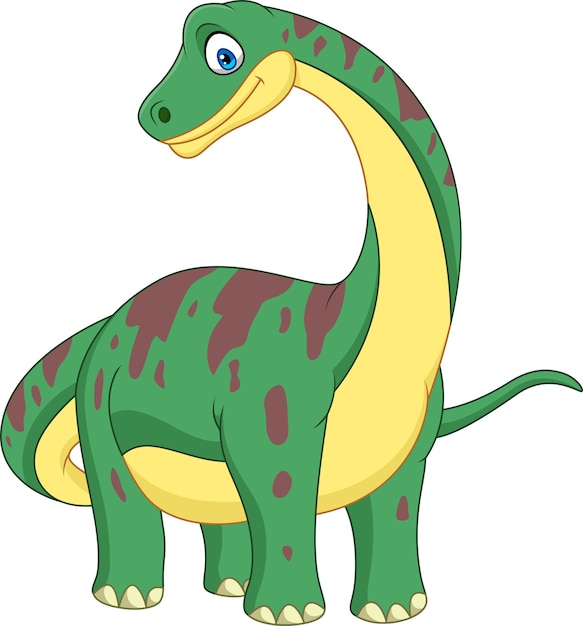 Dinosaurio Brontosaurio De Dibujos Animados Sobre Fondo Blanco Vector My Xxx Hot Girl 