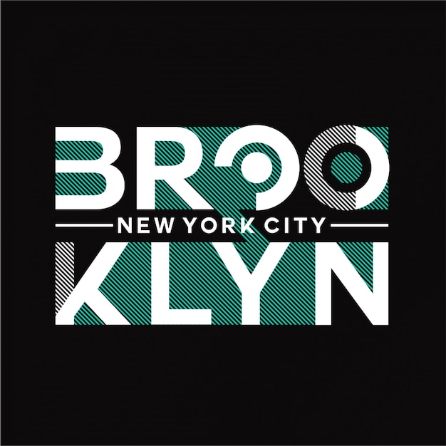 Brooklyn Tipografía Vector Premium 